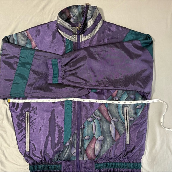Vintage Purple and Teal Women's Jacket - Picture 2 of 6
